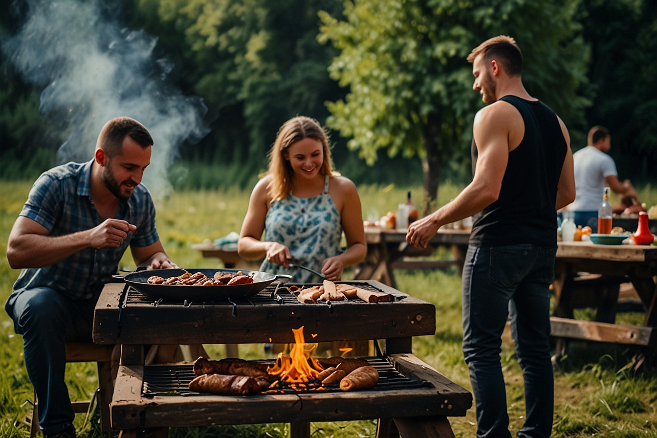 Tnd grill holzkohle gasgrill camping urlaub 02