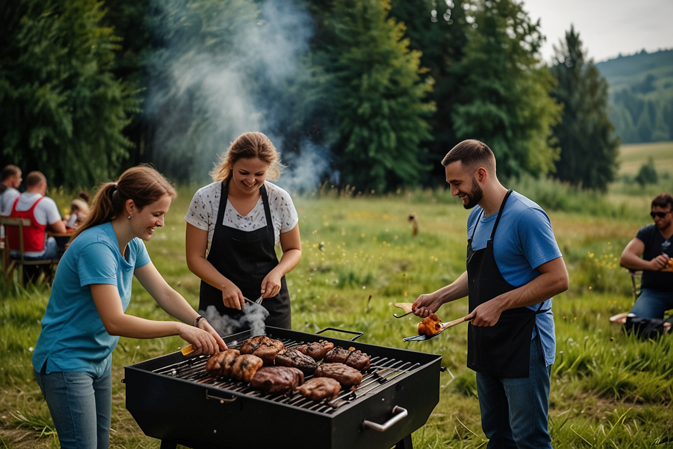 Tnd grill holzkohle gasgrill camping urlaub 09