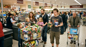 Das Schlachtfeld Supermarkt: Wer, wann und warum wir uns im Gang 4 gegenseitig stören